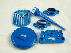 CNC alu Dress up kit na motor modr barva